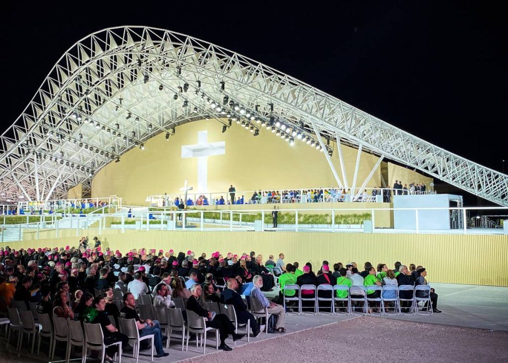 The 40-metre-wide and 24-metre-high stage conceived by architect João Matos was the platform for Pope Francis’ message of hope and unity to the world's youth at World Youth Day