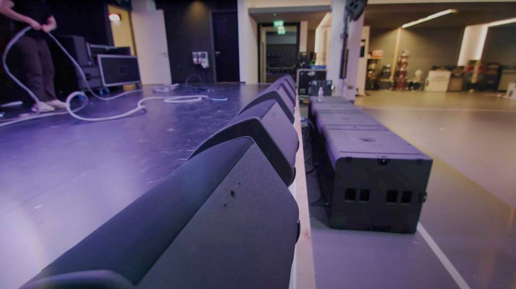 L-Acoustics X12 wedges provide onstage monitoring at Marshall Studios