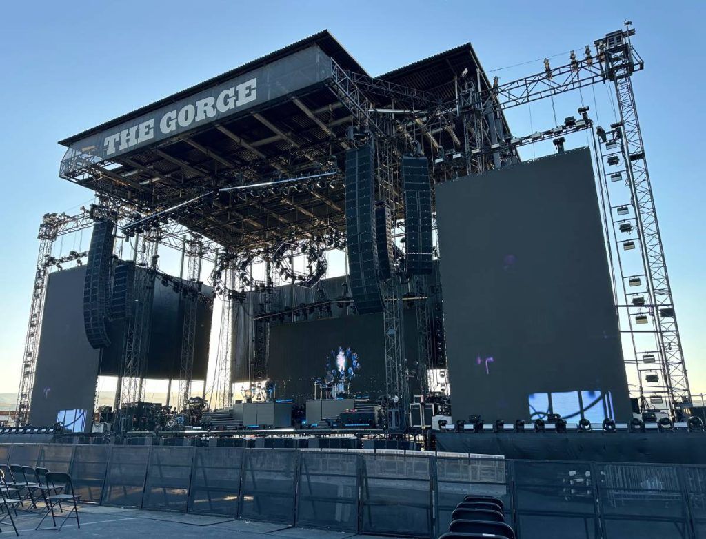 ODESZA’s K Series system in place at The Gorge Amphitheatre (photo credit: Eric Rogers)