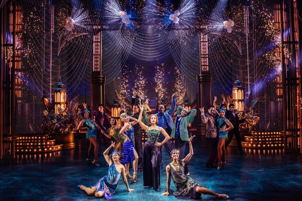 Scenes from The Great Gatsby at the Broadway Theatre (photo credits: Matthew Murphy and Evan Zimmerman)