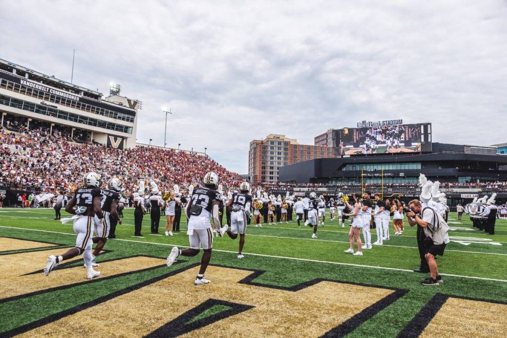 FirstBank Stadium is home to Vanderbilt Universitys Commodores football team