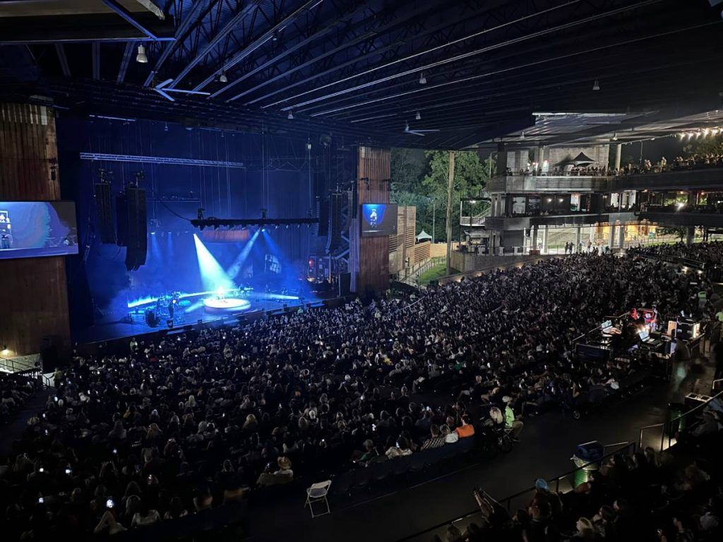 Mitski live at Merriweather Post Pavilion in Columbia, Maryland with an L-Acoustics K Series professional sound system