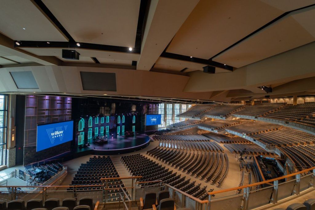 L-Acoustics A15i enclosures provide supplemental balcony-fill