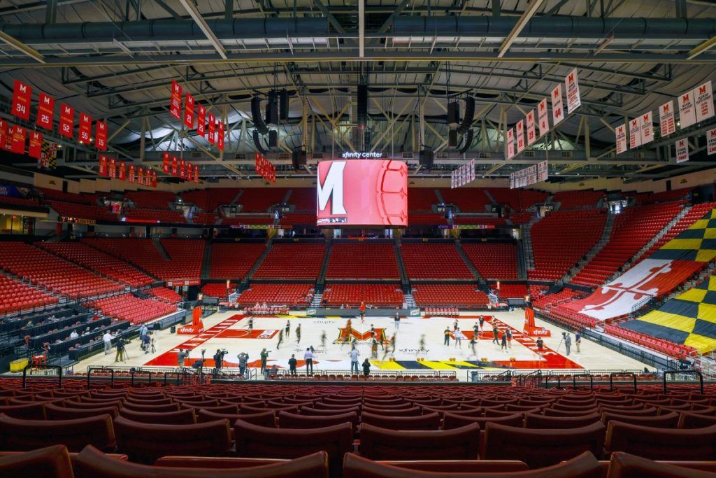 University of Maryland’s XFINITY Center joins the growing list of sports facilities adopting L-Acoustics K Series professional audio system (pc: Ian Cox/Maryland Terrapins)