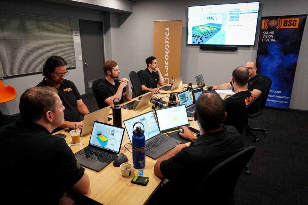 Brisbane Sound Groups's technical staff completed comprehensive L Series training delivered by L-Acoustics