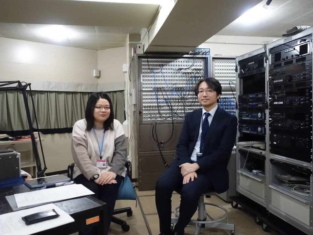 Ms. Kanamura from Horizon Art and Mr. Takada, Stage Manager, Business Department of the Sapporo City Arts and Culture Foundation